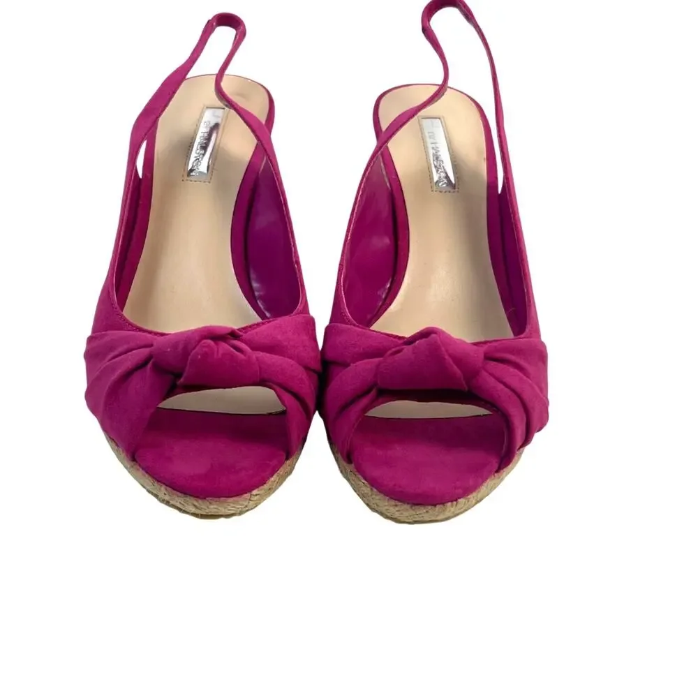 H By Halston Hot Pink Wedge Heels: Modern